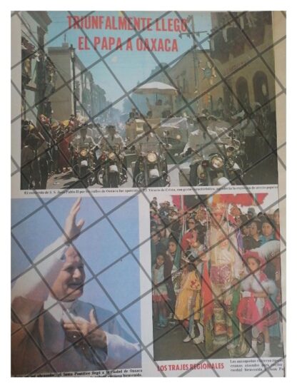AFICHE RETRO EL PAPA JUAN PABLO EN OAXACA 1979 - Image 4