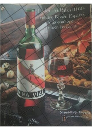 CARTEL PUBLICITARIO RETRO VINOS FEDERICO PATERNINA 1979 3