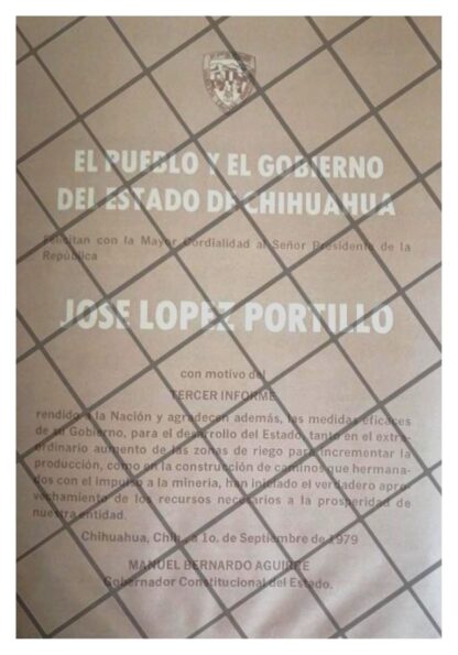AFICHE POLITICO RETRO CHIHUAHUA FELICITA LOPEZ PORTILLO 79