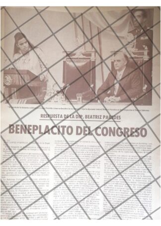 AFICHE RETRO. BEATRIZ PAREDEZ Y LOPEZ PORTILLO 1979