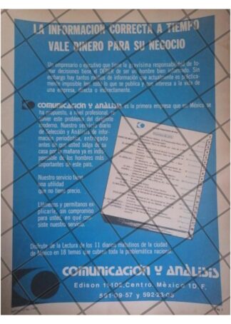 AFICHE RETRO EMPRESA COMUNICACION Y ANALISIS S.A 2