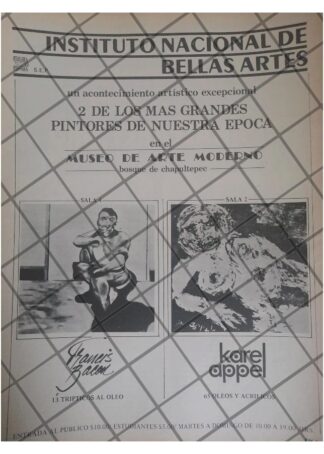 AFICHE RETRO BELLAS ARTES EXPONE KAREL OPEL 1977