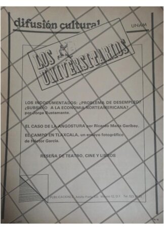 AFICHE RETRO DIFUSION CULTURAL U.N.A.M. 1978 /24