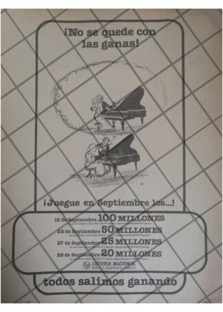 CARTEL RETRO DE ABEL QUEZADA LOTERIA NACIONAL 1979 241