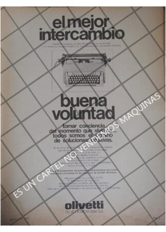 CARTEL PUBLICITARIO OLIVETTI DE MEXICO S.A 1979