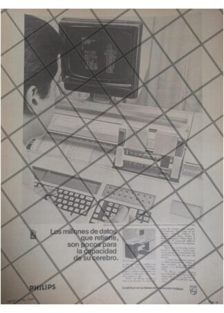CARTEL RETRO COMPUTADORAS PHILIPS P330 1979 /RARO