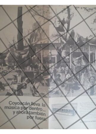 CARTEL RETRO PHILIPS Y EL KIOSKO DE COYOACAN 1979