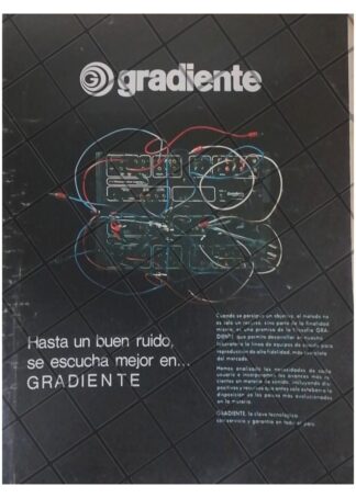 CARTEL PUBLICITARIO RETRO EQUIPOS DE AUDIO GRADIENTE