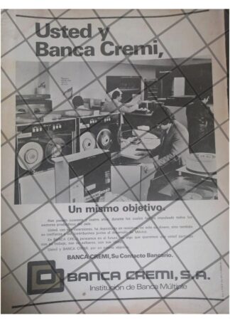 AFICHE RETRO BANCO BANCA CREMI 1978 /16