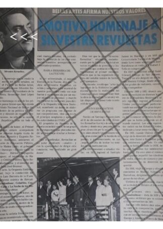 AFICHE RETRO. BELLAS ARTES HOMENAJE A SILVESTRE REVUELTAS