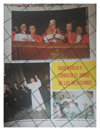 AFICHE VINTAGE EL PAPA JUAN PABLO EN PUEBLA 1979 - Image 2