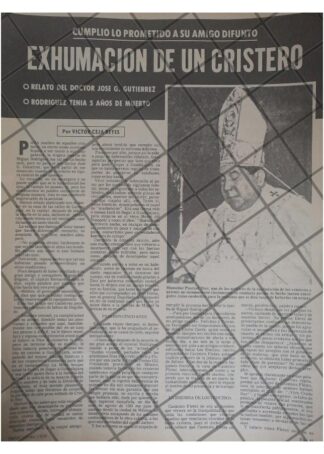 AFICHE RETRO EXHUMAN CUERPO DEL PADRE PASCUAL DIAZ 1979