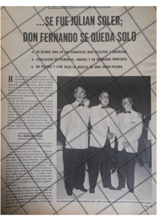 AFICHE RETRO MUERE AL ACTOR JULIAN SOLER 1977