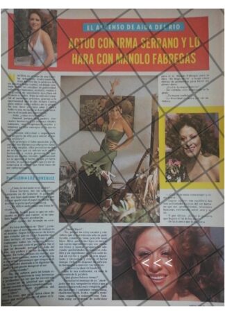 AFICHE RETRO INICIOS DE LA ACTRIZ AIDA DEL RIO 1979