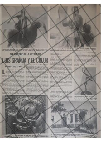 AFICHE RETRO EXPOSICION PINTOR LUIS GRANDA Y OTROS 1979