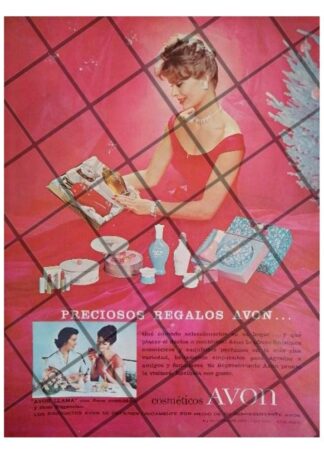CARTEL PUBLICITARIO RETRO COSMETICOS AVON 1960 /28