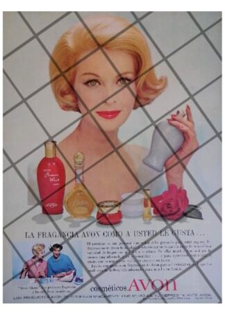CARTEL PUBLICITARIO RETRO COSMETICOS AVON 1960 /9