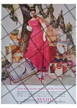 CARTEL PUBLICITARIO RETRO COSMETICOS AVON 1962 /8