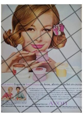 CARTEL PUBLICITARIO RETRO COSMETICOS AVON 1963 /6