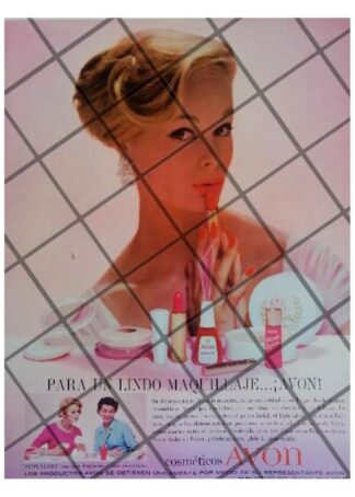 CARTEL PUBLICITARIO RETRO COSMETICOS AVON 1961