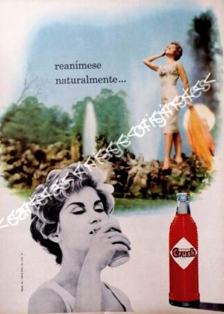 CARTEL RETRO. ORANGE CRUSH Y ANA BERTHA LEPE 1959