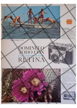 CARTEL PUBLICITARIO RETRO CAMARA KODAK RETINA 1963 /3