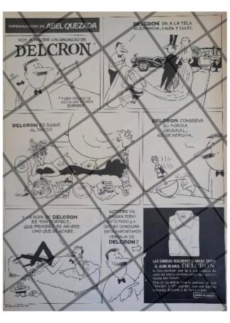 CARTEL RETRO TELAS DELCRON DIBUJOS:  ABEL QUEZADA /6