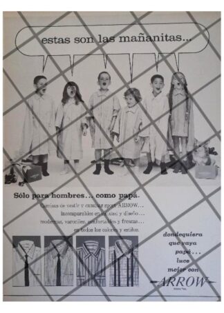 CARTEL PUBLICITARIO LUCY BUJ Y CAMISAS ARROW 1966