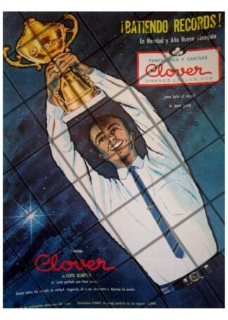 CARTEL PUBLICITARIO RETRO CAMISAS CLOVER 1964 /3