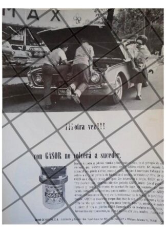 AFICHE RETRO FILTROS GASOR DE MEXICO S.A 1964 RARO /3