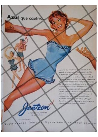 CARTEL PUBLICITARIO RETRO TRAJES DE BAÑO JANTZEN 1965 /4