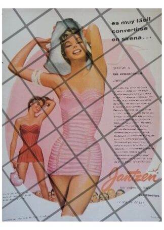 CARTEL PUBLICITARIO RETRO TRAJES DE BAÑO JANTZEN 1965 /2