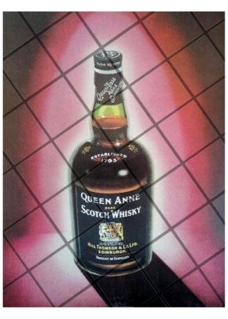CARTEL PUBLICITARIO RETRO WHISKY QUEEN ANNE 1959