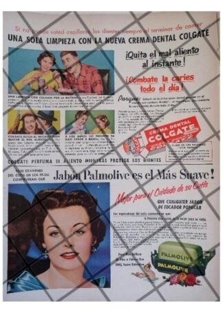 AFICHE PUBLICITARIO RETRO COLGATE PALMOLIVE 1959 /9