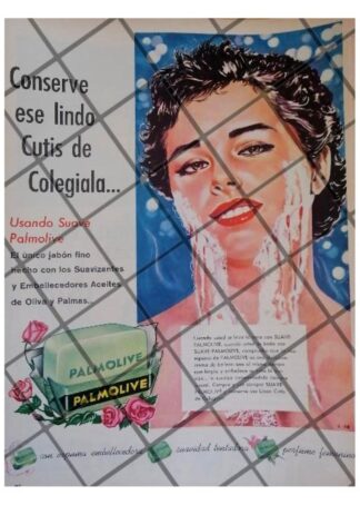 AFICHE PUBLICITARIO RETRO JABON PALMOLIVE 1959 /12