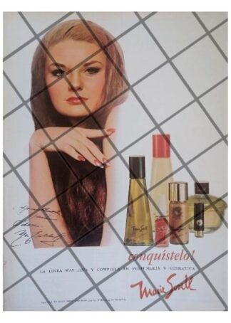 AFICHE PUBLICITARIO RETRO MARIE SORELL 1965 MUY RARO