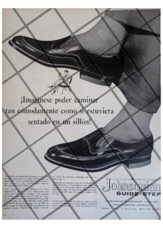 CARTEL PUBLICITARIO RETRO. ZAPATOS JOHNSONIAN 1956 -3