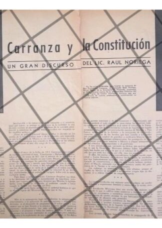 AFICHE RETRO DISCURSO DE RAUL NORIEGA Y SUS 1957
