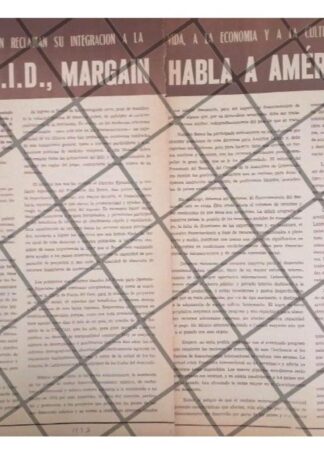AFICHE RETRO HUGO MARGAIN GLEASON DESDE ECUADOR 1972
