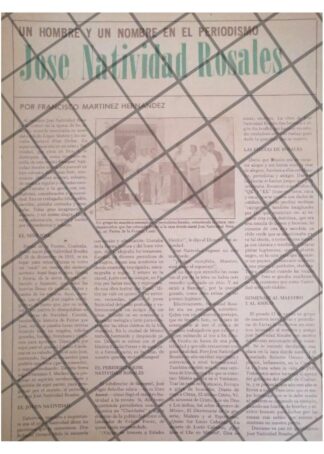 AFICHE RETRO. ELOGIAN A JOSE NATIVIDAD ROSALES 1985