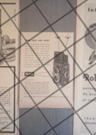 3 AFICHES PUBLICITARIOS RETRO. CAMARAS ROLLEI 1950s