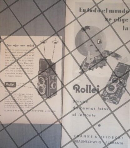 3 AFICHES PUBLICITARIOS RETRO. CAMARAS ROLLEI 1950s - Image 3