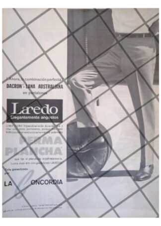 CARTEL PUBLICITARIO RETRO PANTALONES LAREDO 1964 -2