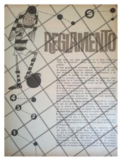 AFICHE RETRO. CONCURSO COPA MUNDIAL 1962 O´CRUZEIRO - Image 3