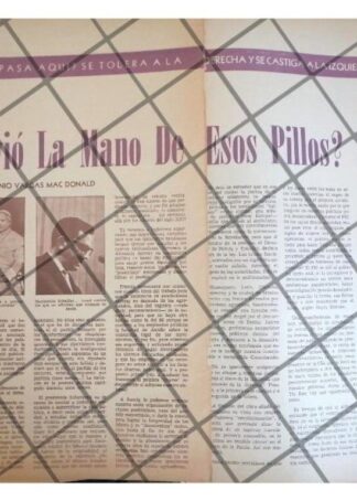 AFICHE RETRO. VARGAS MAC DONALD CRITICA A LA IGLESIA Y CIA