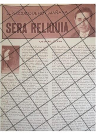 AFICHE RETRO RAFAEL SOLANA PREDICE FIN DEL PERIODICO