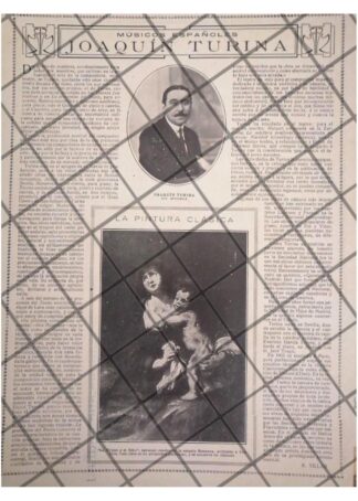 AFICHE ANTIGUO EL MUSICO. JOAQUIN TURINA 1920