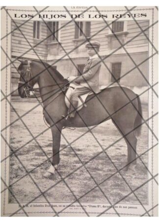 AFICHE ANTIGUO EL PRINCIPE DON JUAN A CABALLO 1920