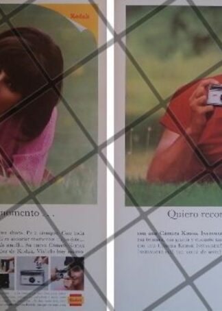 2 AFICHES PUBLICITARIOS RETRO. CAMARAS KODAK INSTAMATIC 1967
