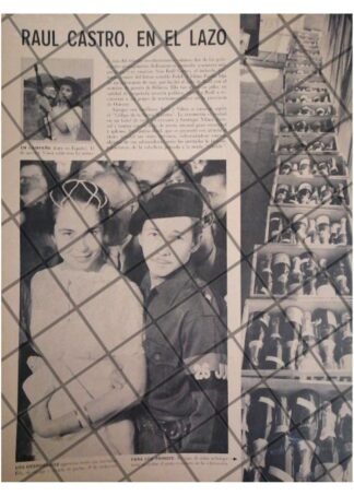 AFICHE ANTIGUO BODA DE RAUL CASTRO 1959